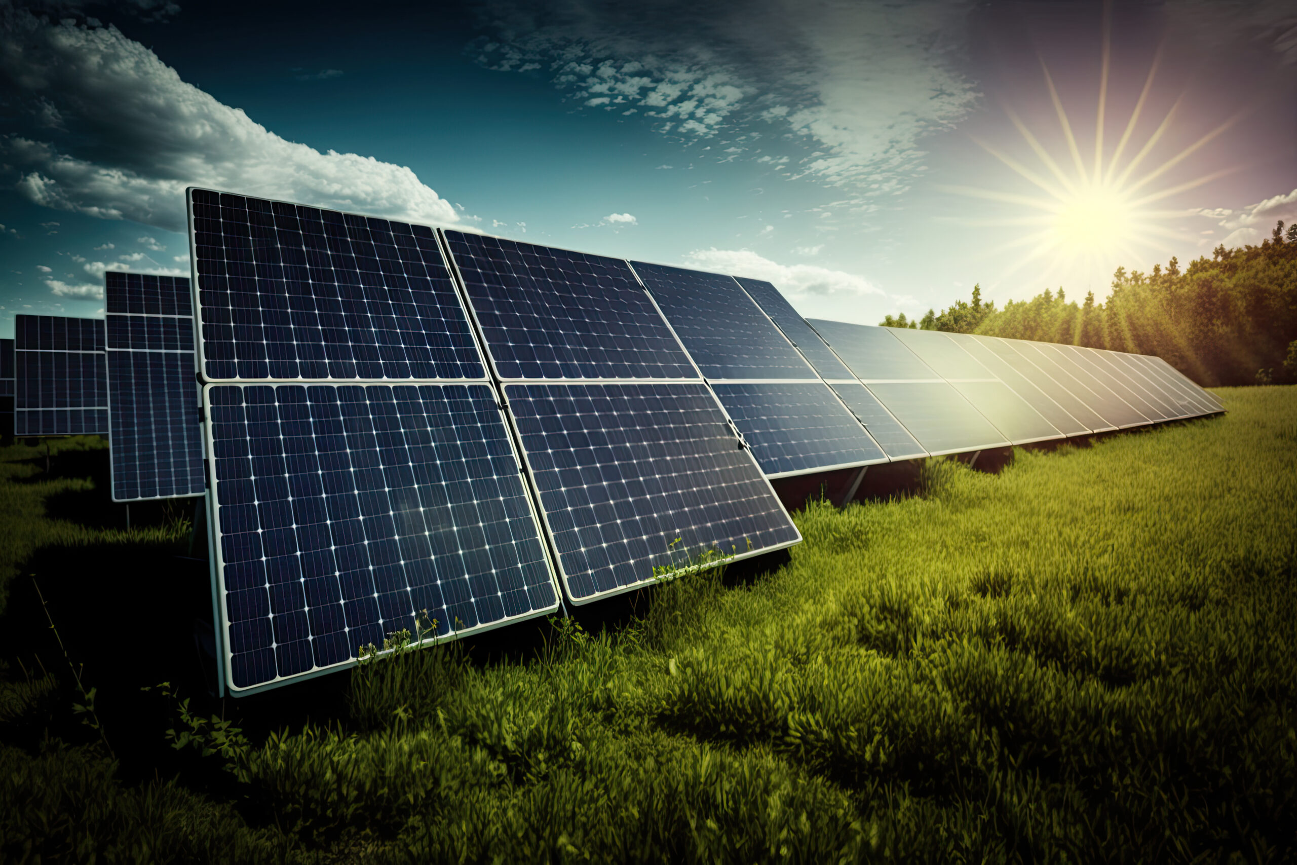 Painel de energia fotovoltaica - energia renovável